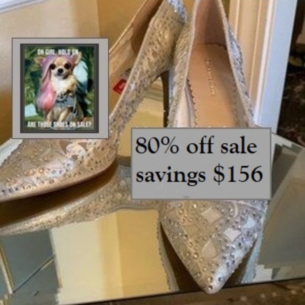 👠Beautiful silver rhinestone heels.   Final Clearance